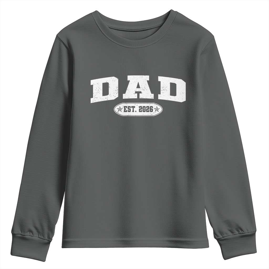 New Dad 2026 Youth Sweatshirt Promoted To Daddy Est 2026 - Wonder Print Shop