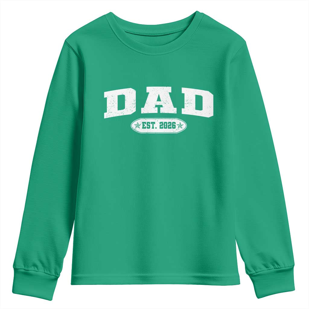 New Dad 2026 Youth Sweatshirt Promoted To Daddy Est 2026 - Wonder Print Shop