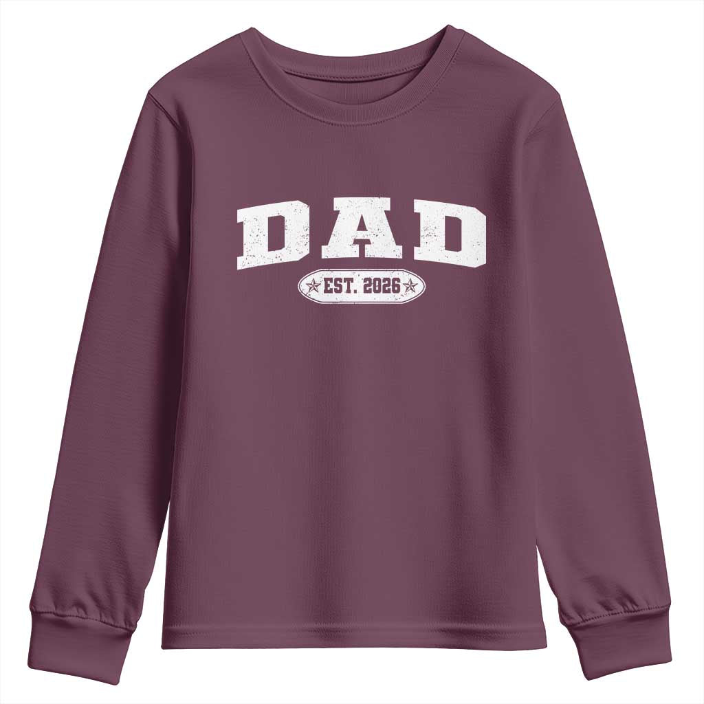 New Dad 2026 Youth Sweatshirt Promoted To Daddy Est 2026 - Wonder Print Shop