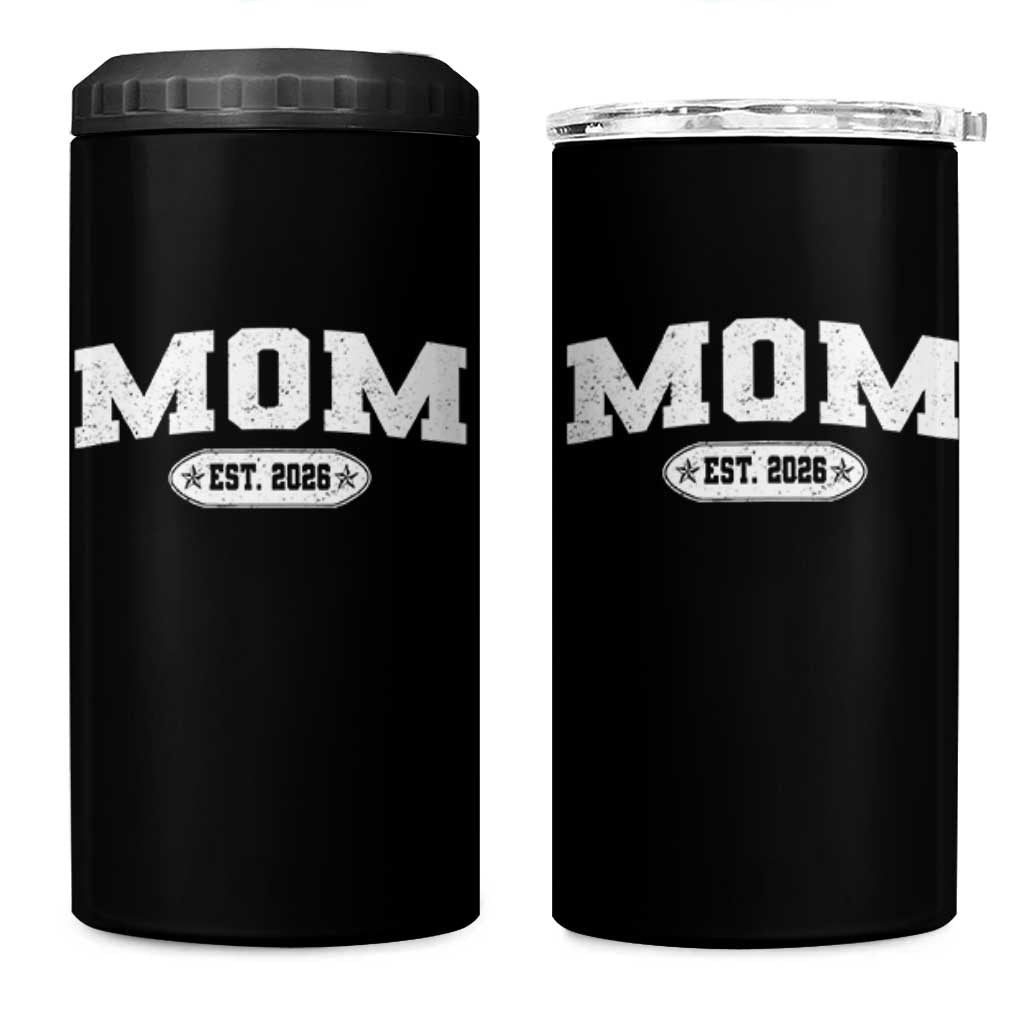 Mom Est 2026 4 in 1 Can Cooler Tumbler Promoted To Mama Baby Announcement Mothers Day