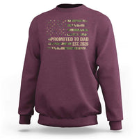 Promoted To Dad Est 2026 Sweatshirt Retro Camo American Flag