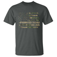 Promoted To Dad Est 2026 T Shirt Retro Camo American Flag