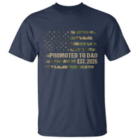 Promoted To Dad Est 2026 T Shirt Retro Camo American Flag