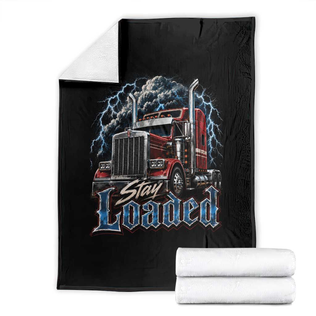 Truck Driver Throw Blanket Funny Trucker Husband Big Rig Semi Trailer Truckin