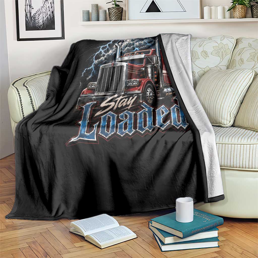 Truck Driver Throw Blanket Funny Trucker Husband Big Rig Semi Trailer Truckin