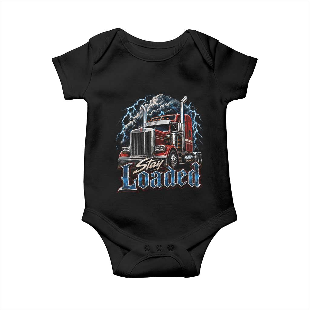Truck Driver Baby Onesie Funny Trucker Husband Big Rig Semi Trailer Truckin