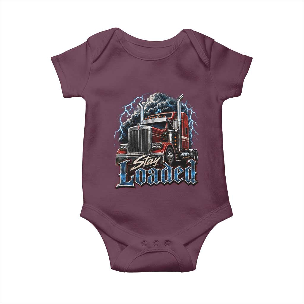 Truck Driver Baby Onesie Funny Trucker Husband Big Rig Semi Trailer Truckin
