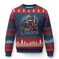 Truck Driver Ugly Christmas Sweater Funny Trucker Husband Big Rig Semi Trailer Truckin