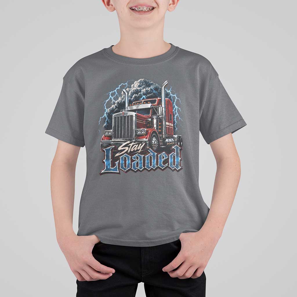 Truck Driver T Shirt For Kid Funny Trucker Husband Big Rig Semi Trailer Truckin