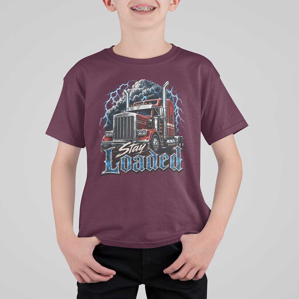 Truck Driver T Shirt For Kid Funny Trucker Husband Big Rig Semi Trailer Truckin