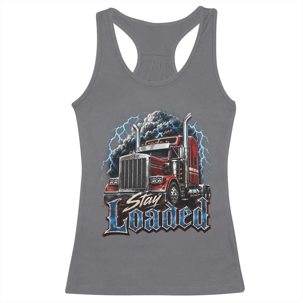 Truck Driver Racerback Tank Top Funny Trucker Husband Big Rig Semi Trailer Truckin