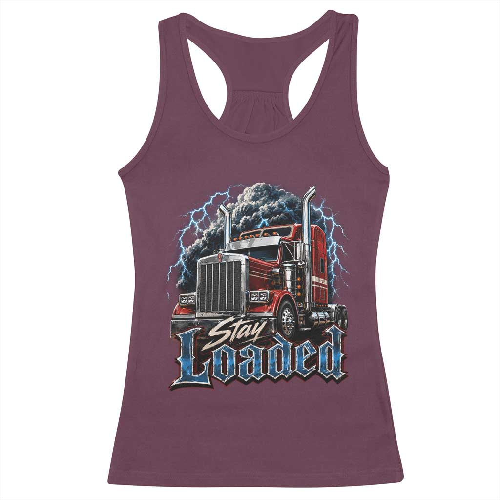 Truck Driver Racerback Tank Top Funny Trucker Husband Big Rig Semi Trailer Truckin