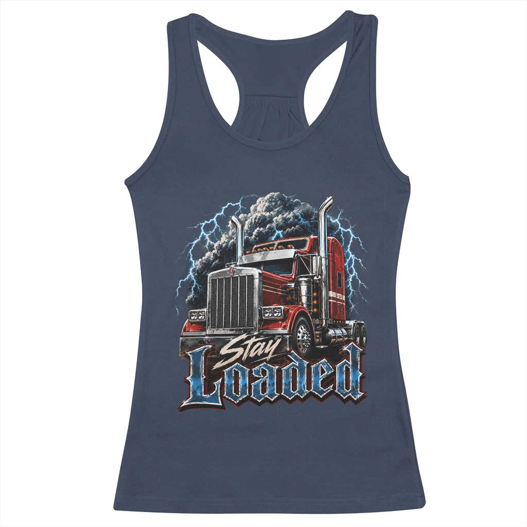 Truck Driver Racerback Tank Top Funny Trucker Husband Big Rig Semi Trailer Truckin