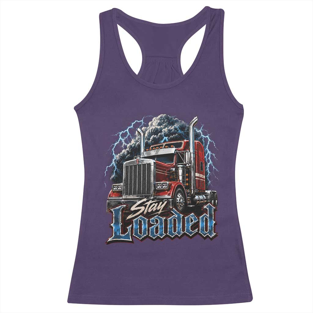 Truck Driver Racerback Tank Top Funny Trucker Husband Big Rig Semi Trailer Truckin