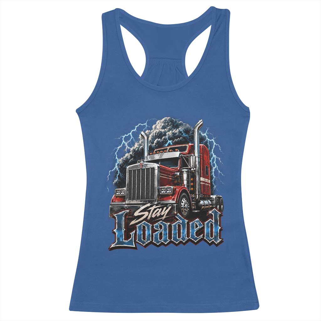 Truck Driver Racerback Tank Top Funny Trucker Husband Big Rig Semi Trailer Truckin