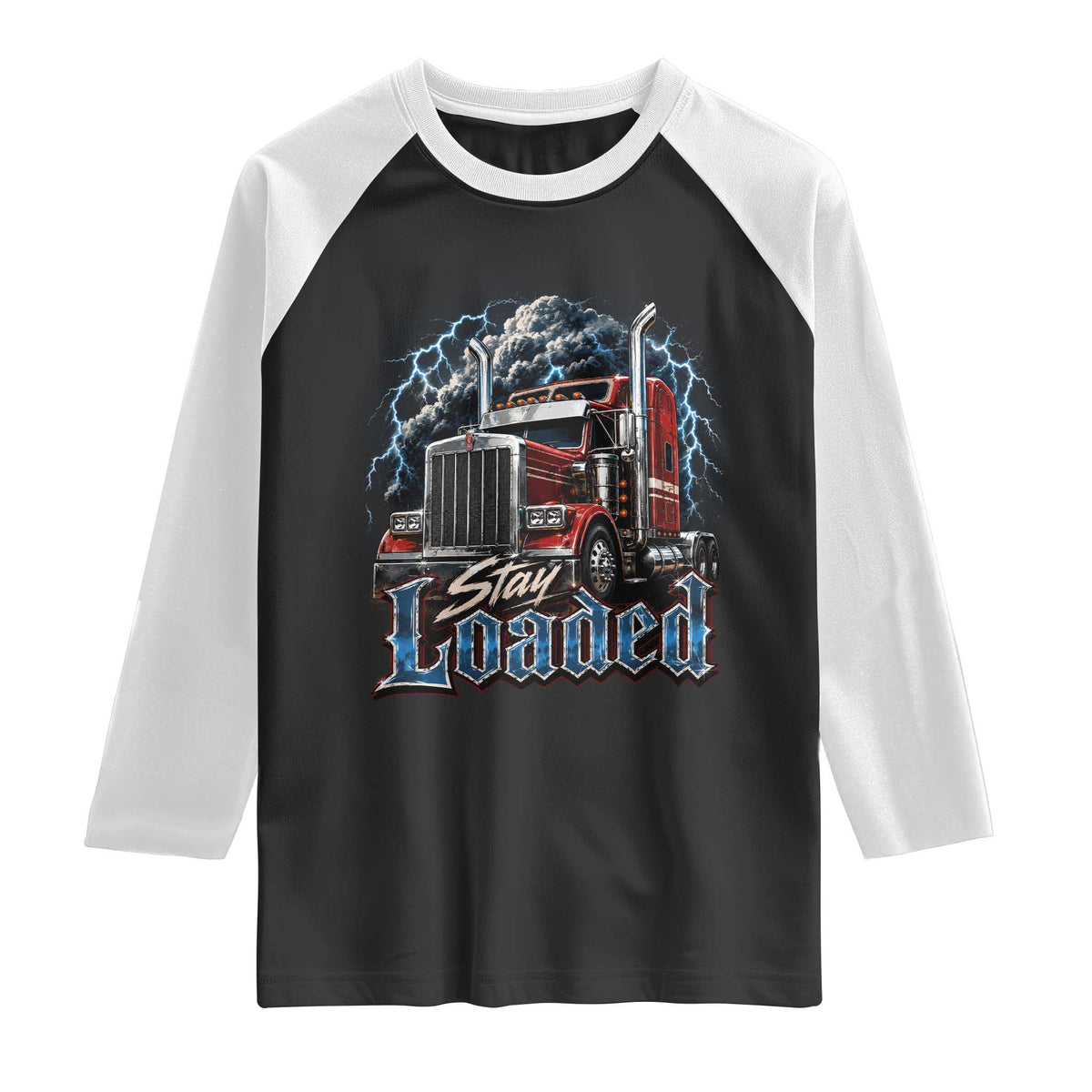 Truck Driver Raglan Shirt Funny Trucker Husband Big Rig Semi Trailer Truckin