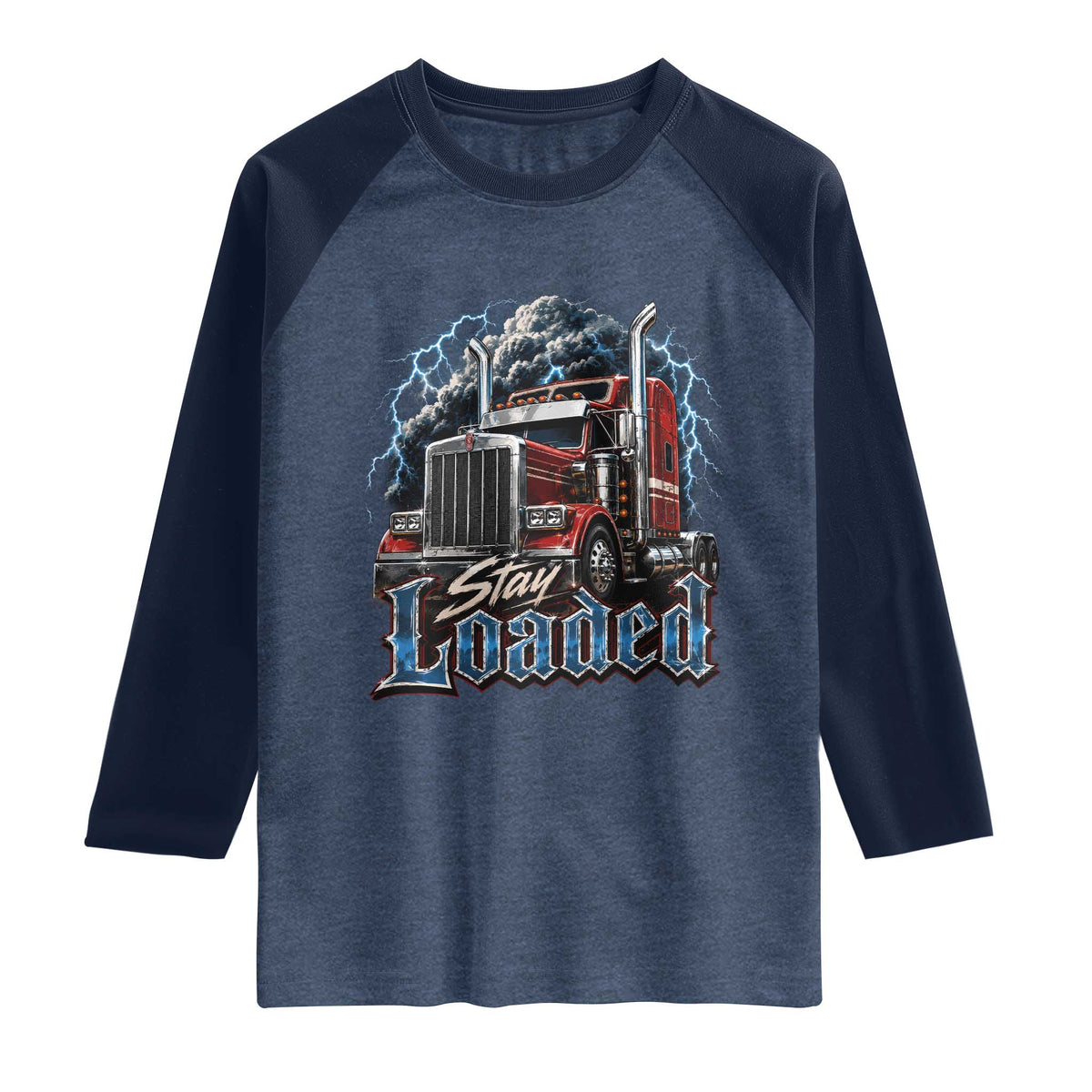 Truck Driver Raglan Shirt Funny Trucker Husband Big Rig Semi Trailer Truckin