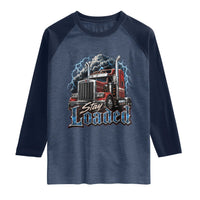 Truck Driver Raglan Shirt Funny Trucker Husband Big Rig Semi Trailer Truckin