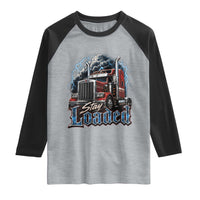Truck Driver Raglan Shirt Funny Trucker Husband Big Rig Semi Trailer Truckin