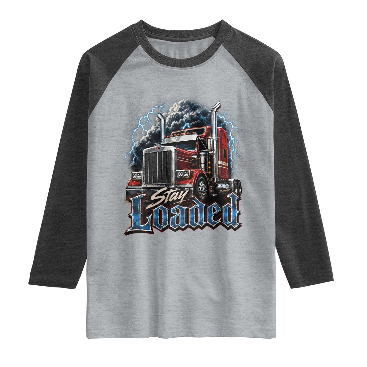 Truck Driver Raglan Shirt Funny Trucker Husband Big Rig Semi Trailer Truckin