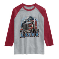 Truck Driver Raglan Shirt Funny Trucker Husband Big Rig Semi Trailer Truckin