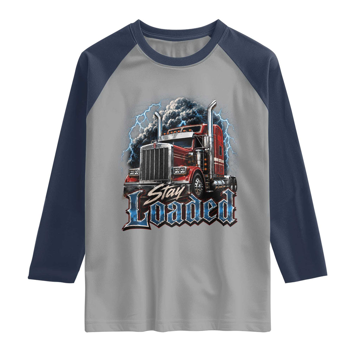Truck Driver Raglan Shirt Funny Trucker Husband Big Rig Semi Trailer Truckin