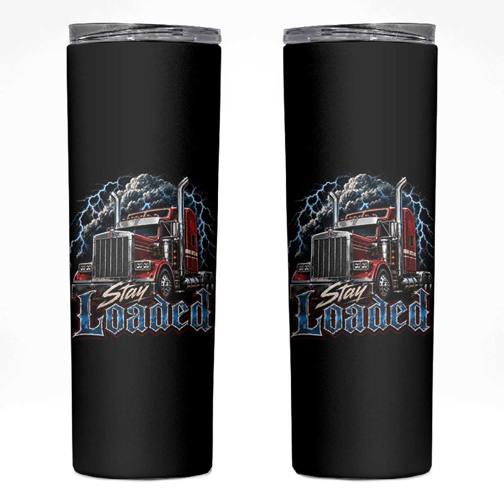 Truck Driver Skinny Tumbler Funny Trucker Husband Big Rig Semi Trailer Truckin