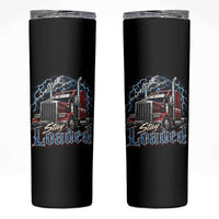 Truck Driver Skinny Tumbler Funny Trucker Husband Big Rig Semi Trailer Truckin