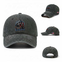 Truck Driver Washed Cotton Baseball Cap Funny Trucker Husband Big Rig Semi Trailer Truckin