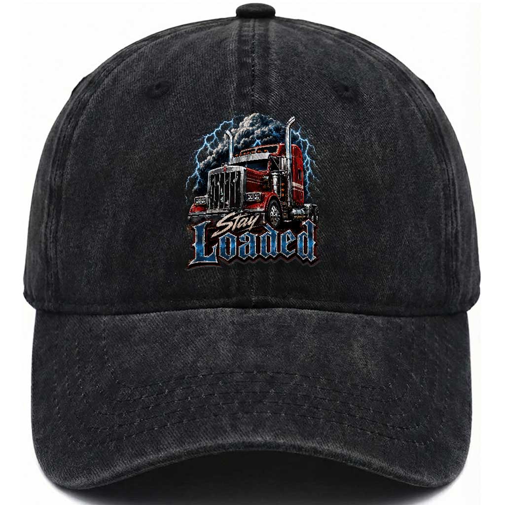 Truck Driver Washed Cotton Baseball Cap Funny Trucker Husband Big Rig Semi Trailer Truckin