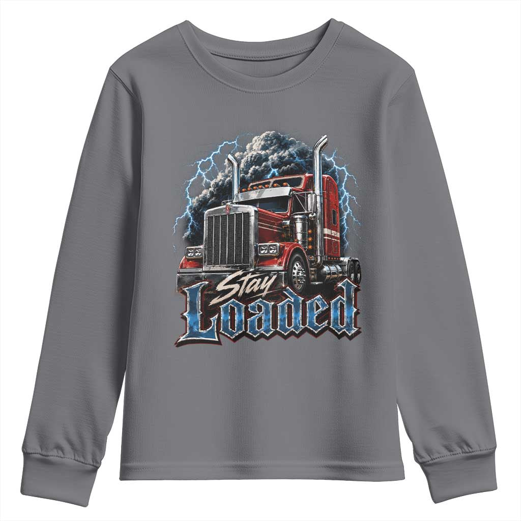 Truck Driver Youth Sweatshirt Funny Trucker Husband Big Rig Semi Trailer Truckin