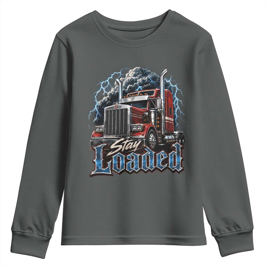 Truck Driver Youth Sweatshirt Funny Trucker Husband Big Rig Semi Trailer Truckin