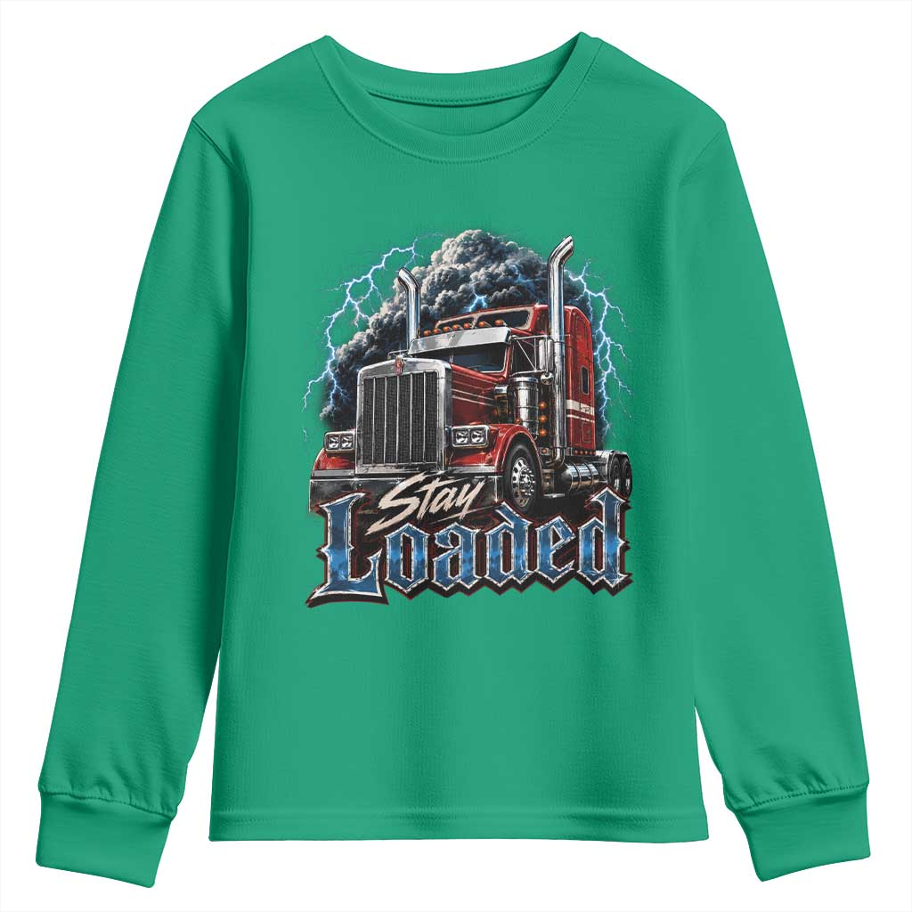 Truck Driver Youth Sweatshirt Funny Trucker Husband Big Rig Semi Trailer Truckin