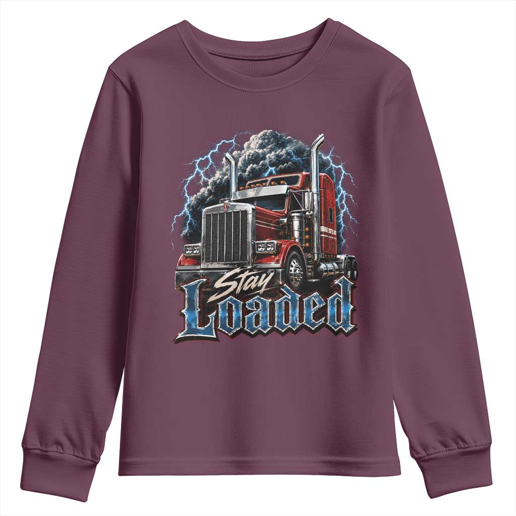 Truck Driver Youth Sweatshirt Funny Trucker Husband Big Rig Semi Trailer Truckin