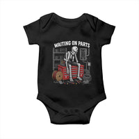 Electrician Skeleton Baby Onesie Waiting On Parts Funny Graphic