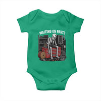 Electrician Skeleton Baby Onesie Waiting On Parts Funny Graphic