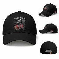 Electrician Skeleton Baseball Cap Waiting On Parts Funny Graphic