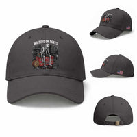 Electrician Skeleton Baseball Cap Waiting On Parts Funny Graphic