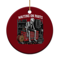 Electrician Skeleton Ceramic Ornament Waiting On Parts Funny Graphic