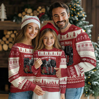 Electrician Skeleton Ugly Christmas Sweater Waiting On Parts Funny Graphic