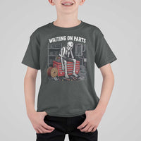 Electrician Skeleton T Shirt For Kid Waiting On Parts Funny Graphic