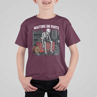 Electrician Skeleton T Shirt For Kid Waiting On Parts Funny Graphic