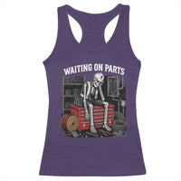 Electrician Skeleton Racerback Tank Top Waiting On Parts Funny Graphic