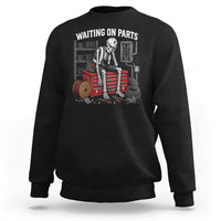 Electrician Skeleton Sweatshirt Waiting On Parts Funny Graphic