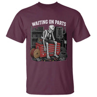 Electrician Skeleton T Shirt Waiting On Parts Funny Graphic