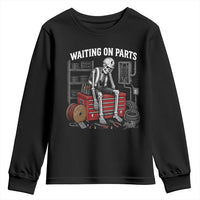 Electrician Skeleton Youth Sweatshirt Waiting On Parts Funny Graphic
