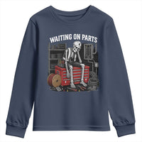 Electrician Skeleton Youth Sweatshirt Waiting On Parts Funny Graphic