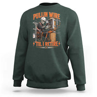Electrician Lineman Skeleton Graphic Sweatshirt Pullin Wire Til I Retire