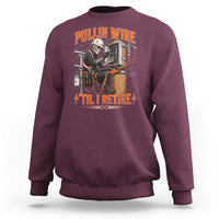 Electrician Lineman Skeleton Graphic Sweatshirt Pullin Wire Til I Retire