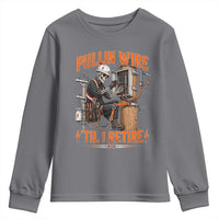 Electrician Lineman Skeleton Graphic Youth Sweatshirt Pullin Wire Til I Retire